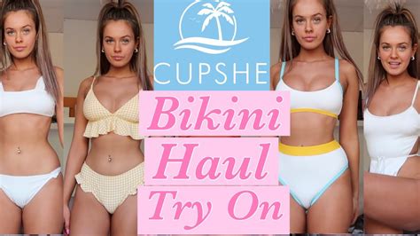 BIKINI TRY ON HAUL 2020 Cupshe Blue AD YouTube