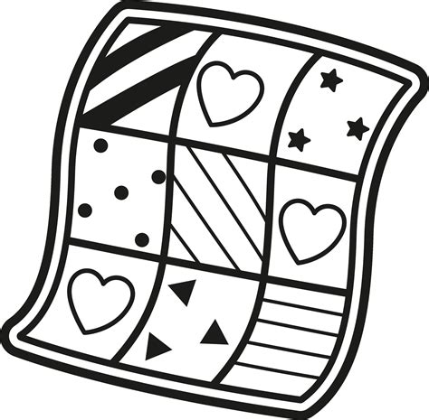 illustration black  white quilt  vector art  vecteezy