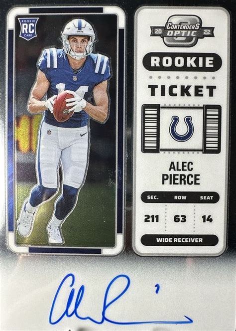 Alec Pierce Contenders Optic Rookie Ticket Auto Price Guide