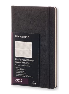 Moleskine 2018 12Aylik Haftalik Dikey Ajanda Sert Kapak Siyah L 13x21