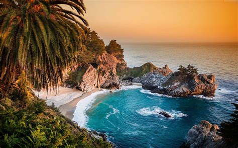 Big Sur Beach Cool Ocean Nature Sunset Fun Hd Wallpaper Peakpx