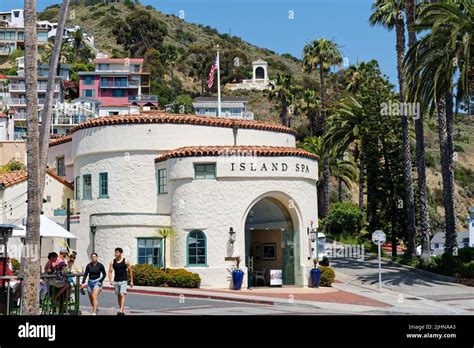 Island Spa in Avalon Stock Photo - Alamy