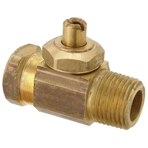 Brasscraft 1 2 In Fip Inlet X 1 2 In Mip Outlet Brass Multi Turn Integral Shut Off Straight