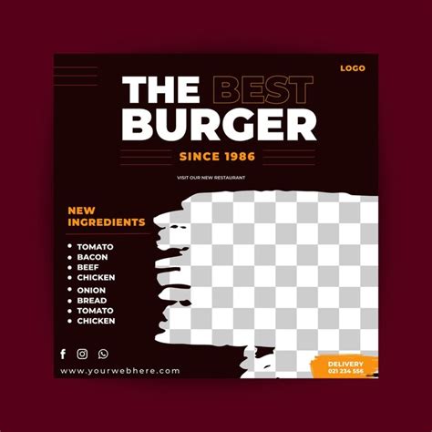 Premium Vector Vector Burgers Restaurant Flyer Template