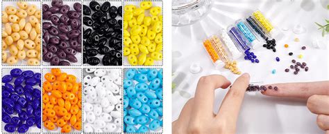 Amazon Nbeads About Pcs Metallic Tila Beads Kit Colors