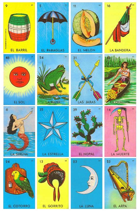 Downloadable Printable Loteria Cards Downloadable Printable Loteria Cards