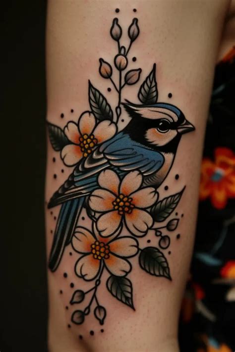 Charming Small Blue Jay Bird Tattoo Ideas In 2024 Native Tattoos