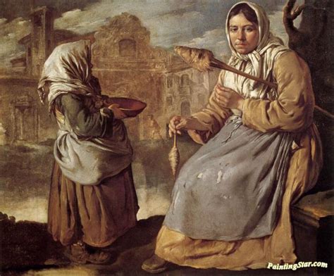 Little Beggar Girl And Woman Spinning Artwork By Giacomo Ceruti Oil Painting & Art Prints On ...