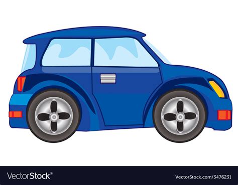 Blue car Royalty Free Vector Image - VectorStock