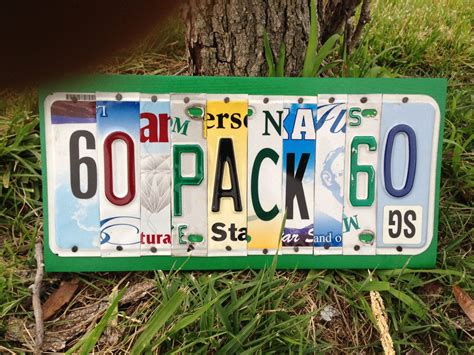 Go Pack Go Custom Recycled License Plate Art Sign Ooak Etsy License