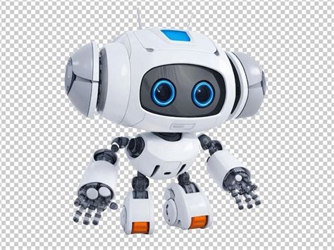 Un Mignon Petit Robot Avec De Grands Yeux Psd Premium