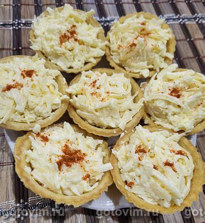 Тарталетки с сыром и чесноком. Рецепт с фото