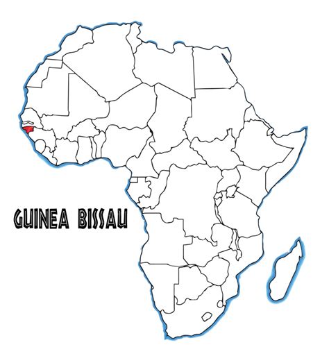 Guinea Bissau Illustration Red White Vector Illustration Red White