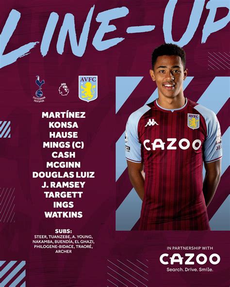 Lineup v Spurs : r/avfc