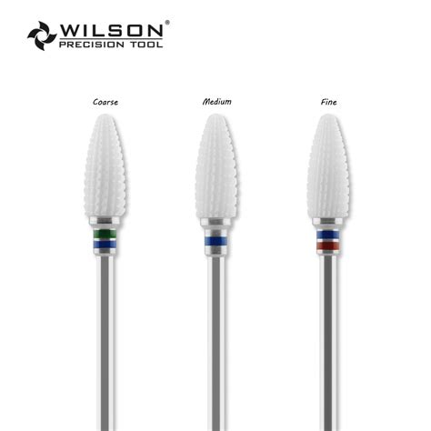 Wilsondental Burs Bullet Shape Spiral Cut White Ceramic