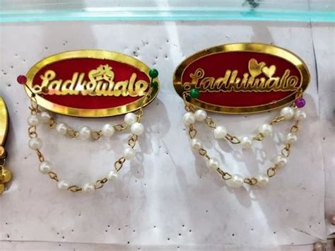 Metal Golden Ladkewale Wedding Brooches Size 3 Inches At Rs 13 Piece