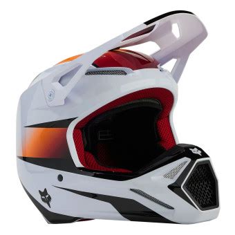 Casco Moto FOX V1 Flora White Black Pronto Per L Invio ICasque It