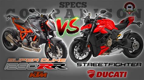 KTM 1290 SUPERDUKE RR Vs DUCATI STREETFIGHTER V4 SPECS COMPARISON YouTube