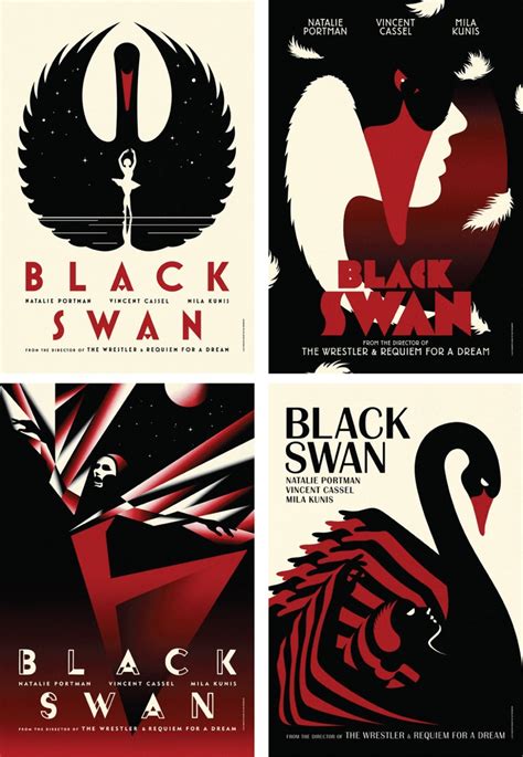 4 Great International Movie Posters for BLACK SWAN | Book cover design ...