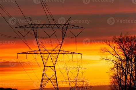 High Voltage Power Lines 22614151 Stock Photo at Vecteezy