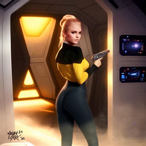 Star Trek Babe Ai Assisted Art By Me R Fanart