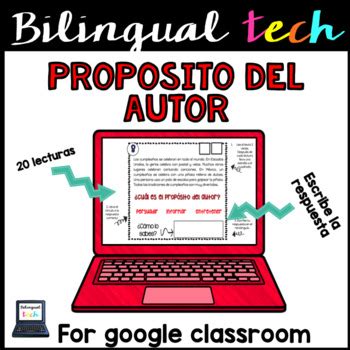 Author s Purpose in Spanish for Google Classroom Propósito del autor