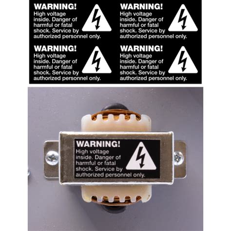 Label - High Voltage Warning, Large, Sticker | Antique Electronic Supply