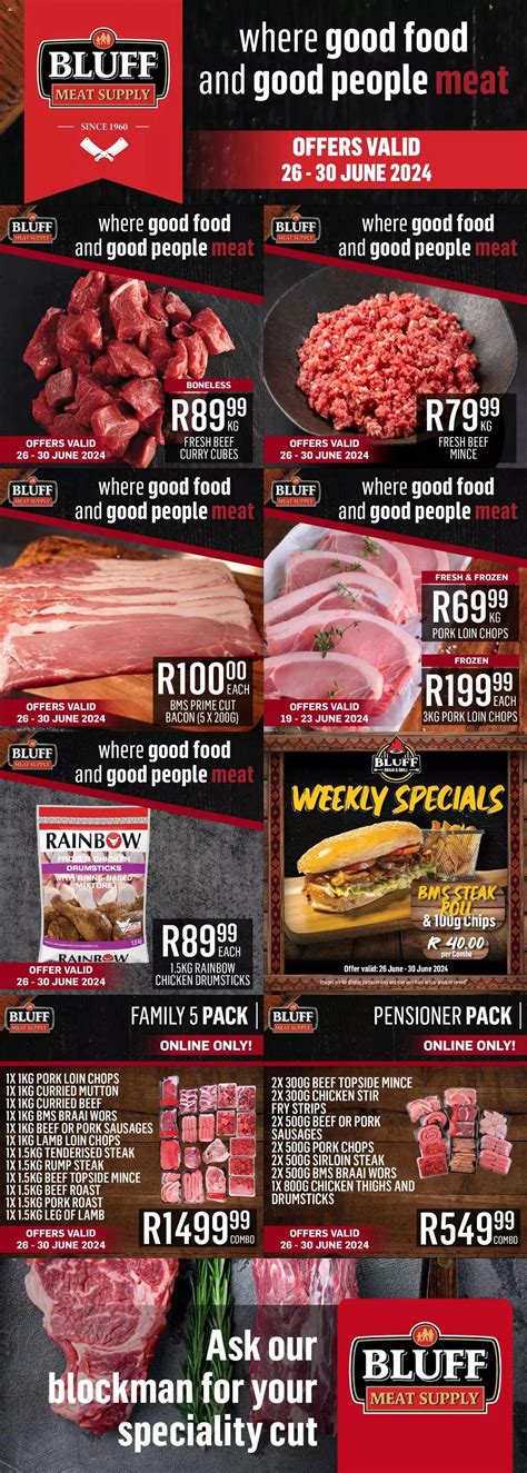 Bluff Meat Supply Weekly Specials Valid Until 30 June 2024