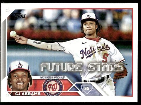 Cj Abrams Topps Future Stars Washington Nationals Ebay