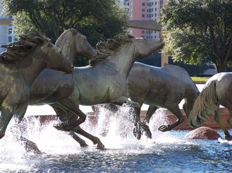 Mustangs at Las Colinas Williams Square in Irving | Mustang, Lone star, Irving