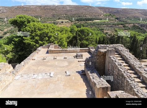 El Palacio Minoico De Knossos En La Isla Griega De Creta Es Un Sitio