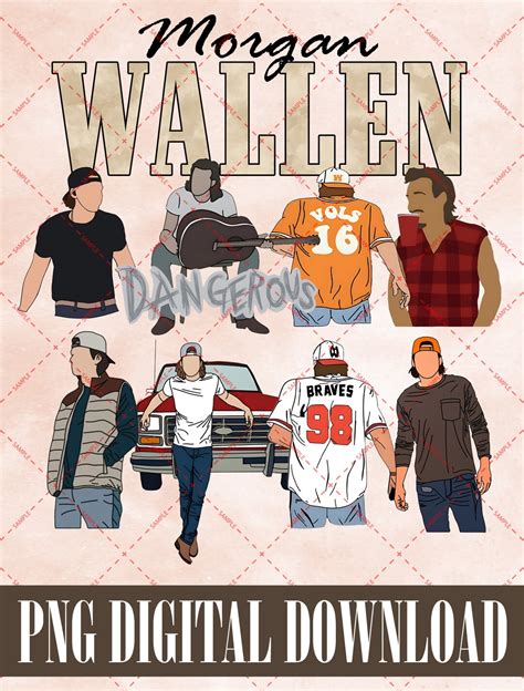 Morgan Wallen Png Retro Morgan Wallen The Eras Tour Png Etsy