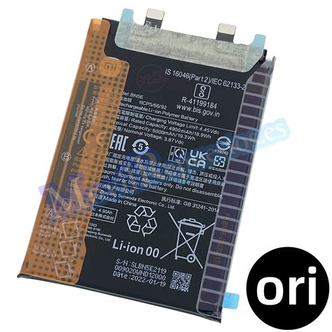 Batería BN5E para Xiaomi Redmi Note 11 Pro 5G De 5000mAh Original