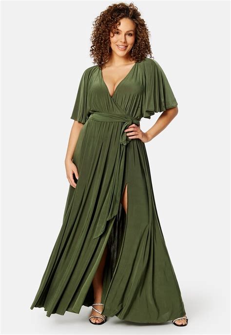 Goddiva Curve Flutter Sleeve Maxi Dress Bubbleroom