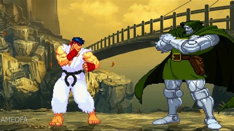 RYU VS DR DOOM HIGH LEVEL INSANE FIGHT YouTube