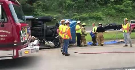 Tractor Trailer Overturns Near I 79 Causes Traffic Backups Cbs