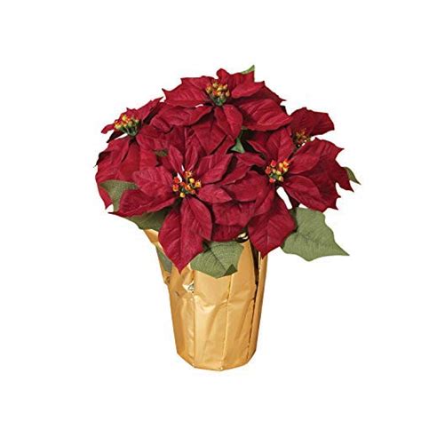 Artificial Poinsettia Potted Plants Decor For You