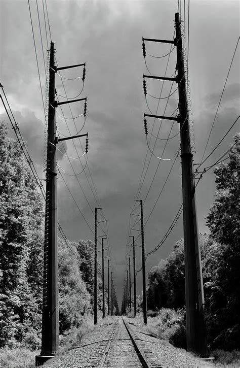 Dark Day Railway Bw Bloomfield Ct Photograph By Sm Hall Fine Art