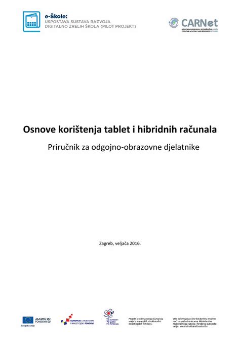 Pdf Priru Nik Za Odgojno Obrazovne Djelatnike Po Etna Tipka Slu I