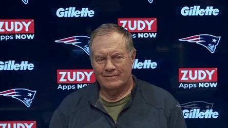 Bill Belichick Wink To Reporters GIFDB