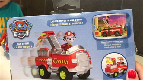 Paw Patrol Marshalls Forest Fire Truck Vehicle Figure And Vehicle