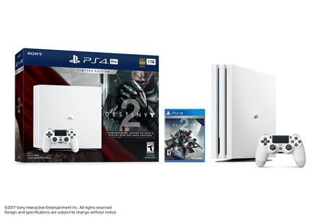 Sony PlayStation 4 Pro 1TB Limited Edition Destiny 2 Bundle, White ...