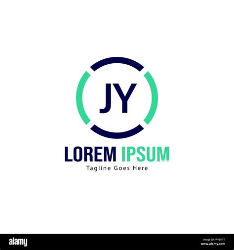 Initial JY Logo Template With Modern Frame Minimalist JY Letter Logo