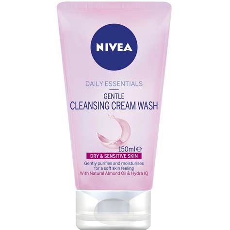 Nivea Daily Essentials Gentle Cleansing Cream Wash 150ml Dry, Sensitive ...