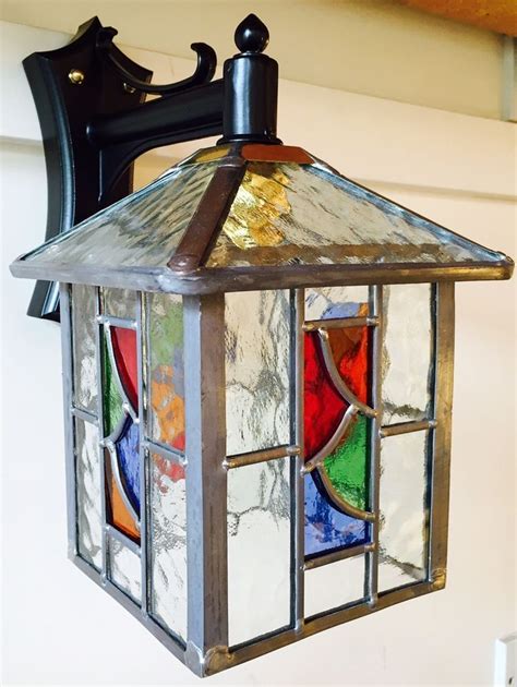 Aspen Stained Glass Lantern Quality Stained Glass Leaded Outdoor Lanterns Leaded Lantern