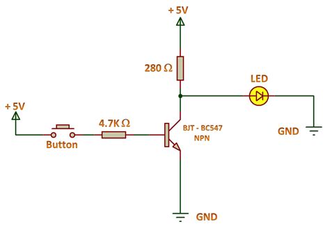 Not Gate Circuit Diagram Using Transistor