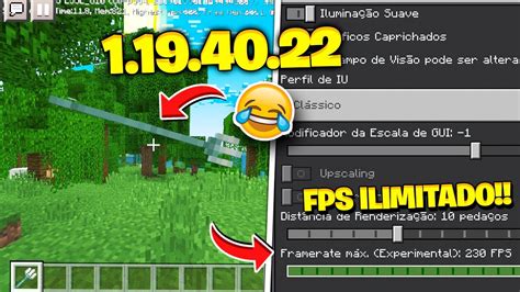 🔥 Minecraft Pe 1 19 40 22 Beta OpÇÃo De Fps Ilimitado Bug Do