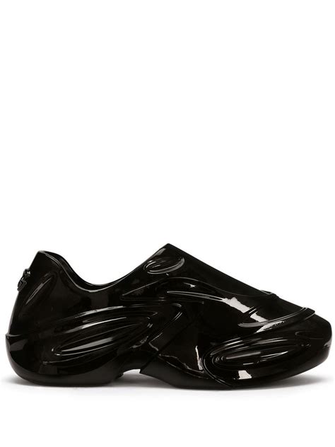 Dolce And Gabbana Toy Lacquered Sneakers Black Farfetch Au