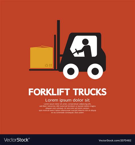 Forklift Truck Royalty Free Vector Image VectorStock