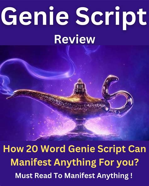 Genie Script Review How 20 Word Genie Script Can Manifest Anything For You Must Read To